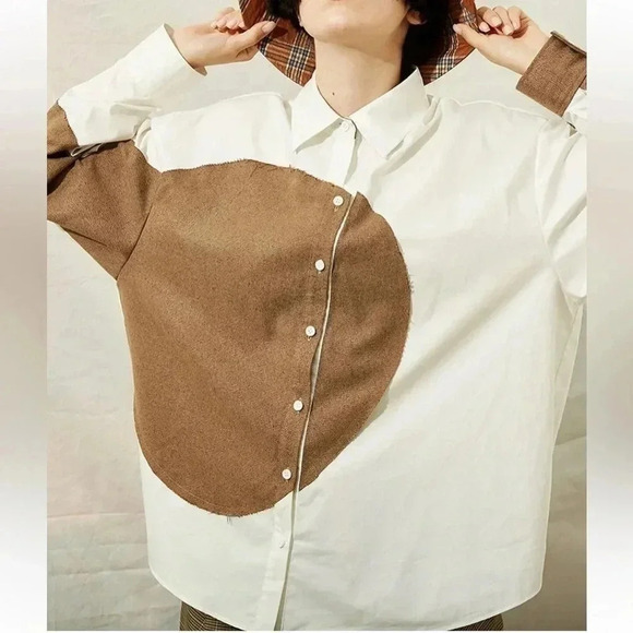 Howl Studio | Geometric Rough Cut Blouse - Picture 2 of 16